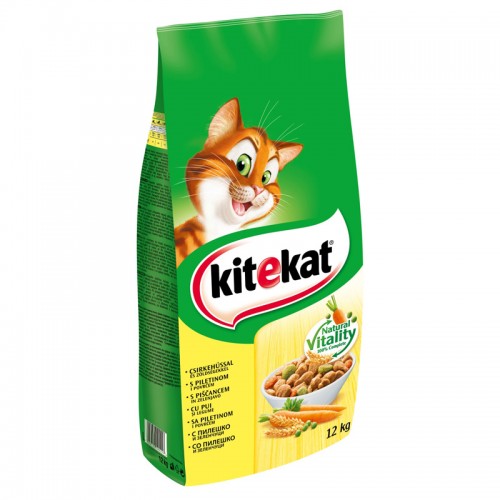 Hrană uscată pentru pisici, vită și legume, Kitekat, 12kg
