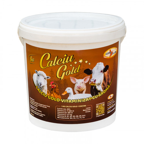 Calciu GOLD vitaminizat cu aromă, găleată, 6kg